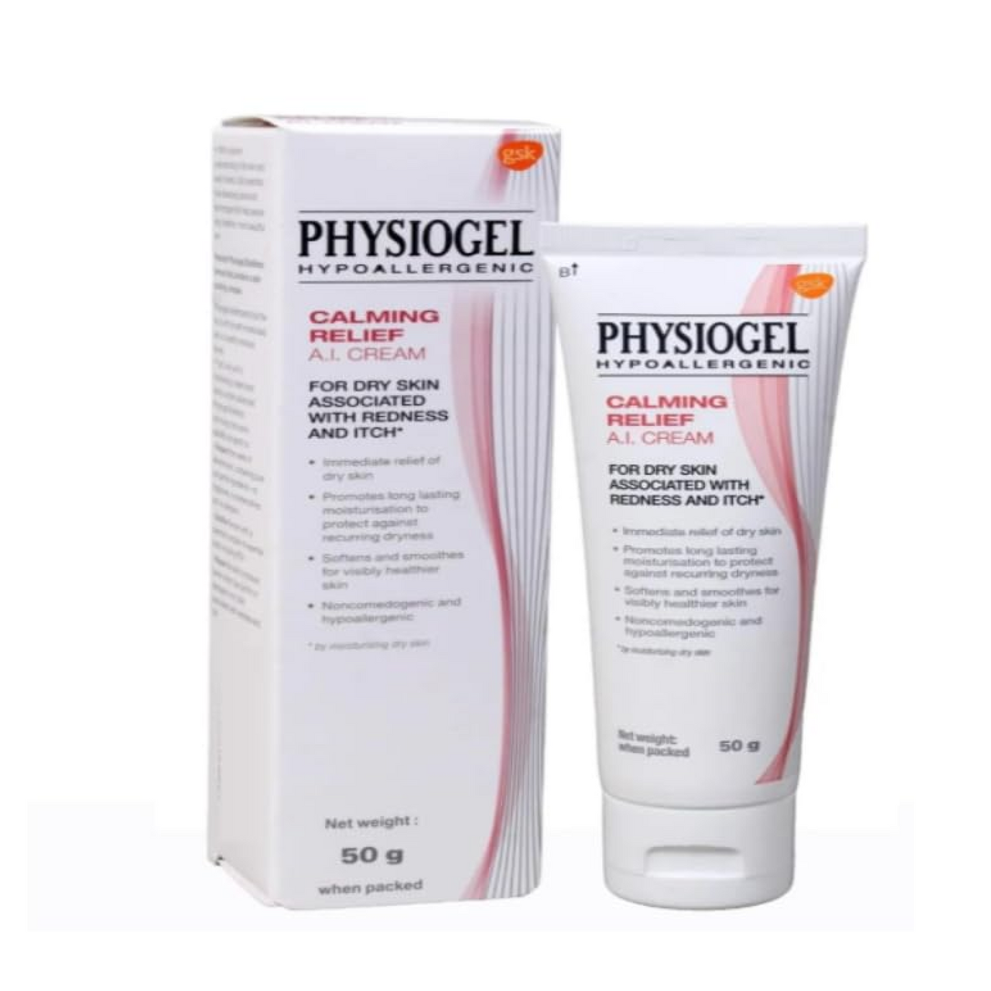PHYSIOGEL HYPOALLERGENIC AI Cream – 50g Tube Hypoallergenic Moisturizer, 50g Gentle Hydration for Sensitive Skin