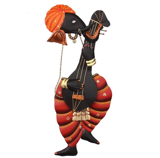 Lord Ganesha Playing Sitar Wall Hanging