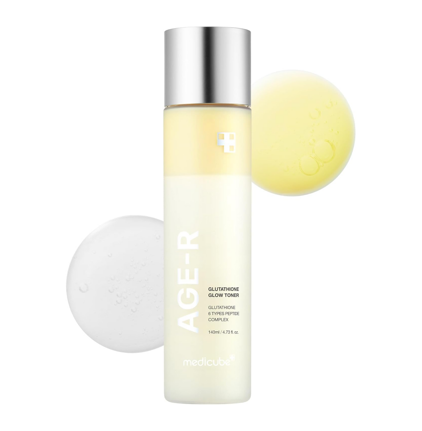 Medicube Age-R Glutathione Glow Milky Toner, Double Layer Korean Skincare, Peptide Formula for Radiant Skin