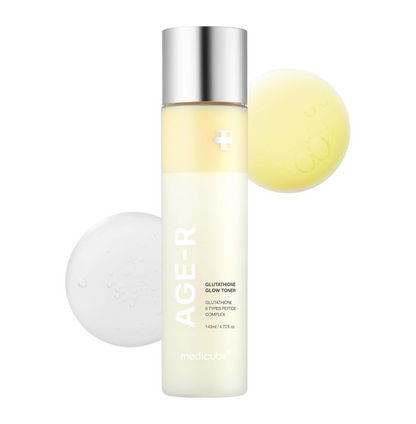 Medicube Age-R Glutathione Glow Milky Toner, Double Layer Korean Skincare, Peptide Formula for Radiant Skin