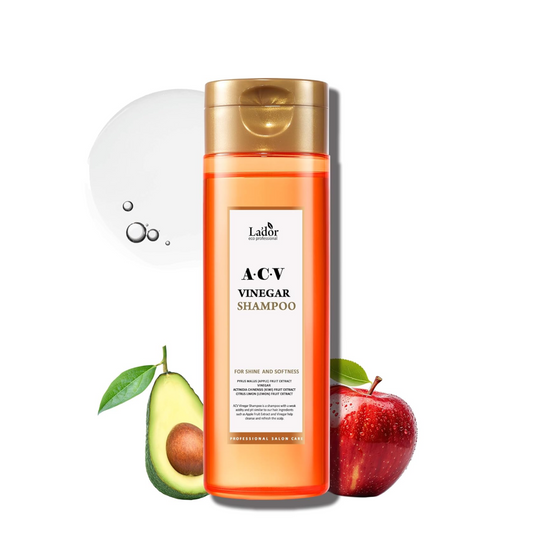 LADOR ACV Vinegar Shampoo (150 ml) Korean 6-in-1 Clarifying Shampoo with Apple Cider Vinegar Extract | Glossy Hair, Exfoliates Scalp, Balances Hair pH Level for All Hair Types - Vegan