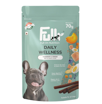 Fullr Daily Wellness, Soft & Chewy Sticks for Dog, 70g, Pack of 1