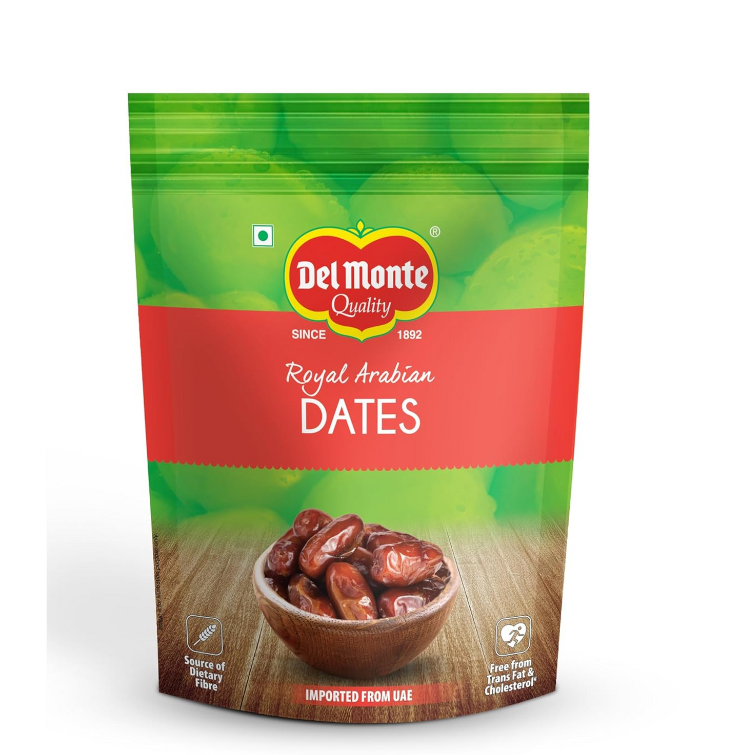 Del Monte Royal Arabian Fresh Dates 450 g | Healthy Snack | Rich in Potassium | High in Fiber | No Added Sugar| Premium Quality | Dry Fruit
