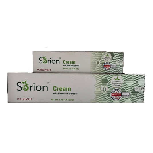 Atrimed Sorion Cream For Dry, Itchy & Flaky Skin | With Neem and Turmeric For All Types of Psoriasis | Reduces Itching & Smoothens The Skin | 50g