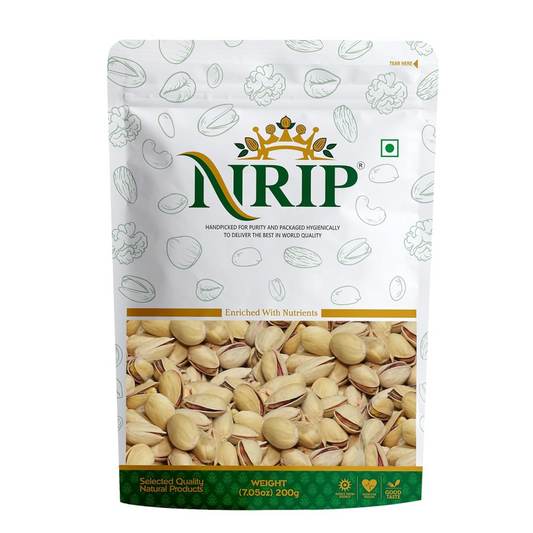 NRIP Premium California Roasted & Salted Pistachios 200g | Healthy Snacks, Dry Fruits, Pista | Tasty & Healthy | High in Protein & Dietary Fiber | Low Calorie Nuts
