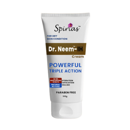 Dr. Neem Skin Cream, Enriched with Neem & Almond Oil,For Dark Patches on Knees, Elbow, Ankles & Underarms,Repairs Cracked Skin & Nipples, Paraben Free-100g