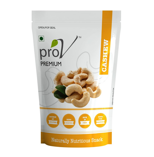 ProV Premium Whole Natural Cashews | 250g | Rich in Protein & Healthy Fats | Cholesterol Free | Crunchy Kaju Snack
