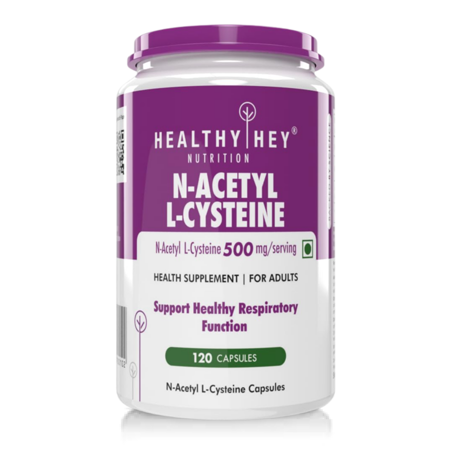 Zephivo Healthyhey Nutrition N-Acetyl L-Cysteine (NAC) - Non-GMO - Gluten Free -Pack of 120 Veg. Capsules
