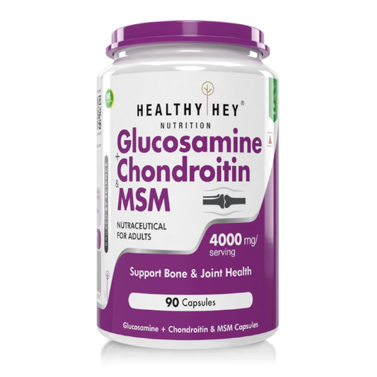 Zephivo HealthyHey Nutrition Glucosamine Chondroitin and MSM for Cartilage; Joint and Bone, 90 Capsules
