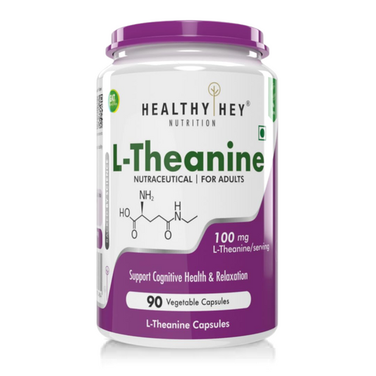 Zephivo HealthyHey Nutrition L-Theanine -Support Relaxation - 90 Vegetarian Capsules
