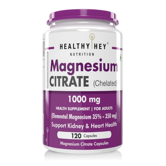 Zephivo HealthyHey Nutrition Magnesium Citrate-120 Vegetable Capsules

