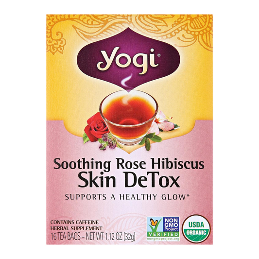 Yogi Tea, Skin DeTox, Soothing Rose Hibiscus, 16 Tea Bags, 1.12 oz (32 g)