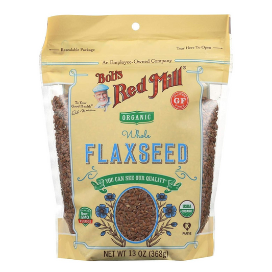 Bob's Red Mill Organic Brown Flaxseeds, Resealable Stand up Bag, 13 OZ