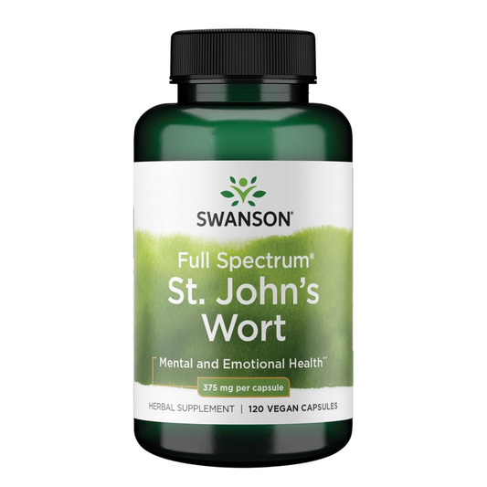 Swanson Full Spectrum St. John's Wort Herbal Supplement, 375 mg, 120 Vegan Capsules