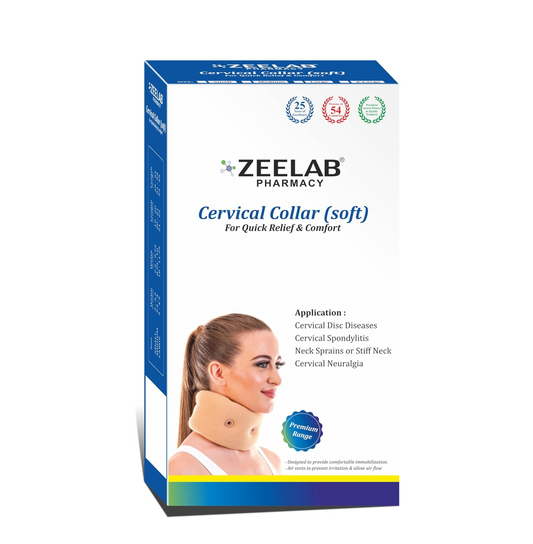 Zeelab Pharmacy cervical collar packaging on a white background