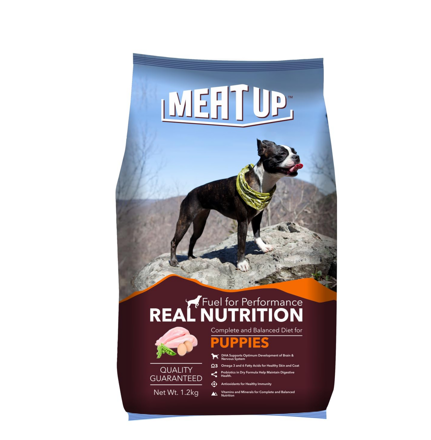 Meat Up Puppy Dry Dog Food, 1.2 kg Pack