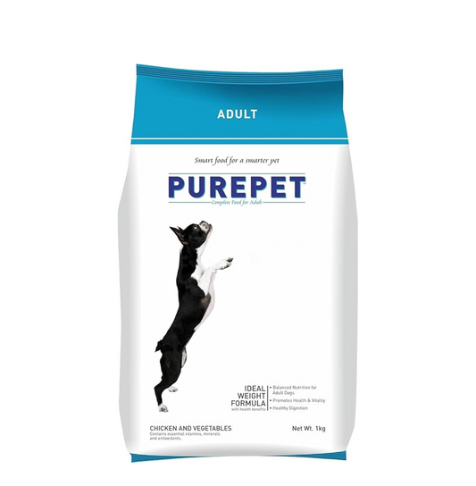 Purepet Adult Dry Dog Food 1kg | Chicken & Vegetable Flavour | Promotes Health & Vitality | Immune Support | Healthy Digestion | Nutrient Rich