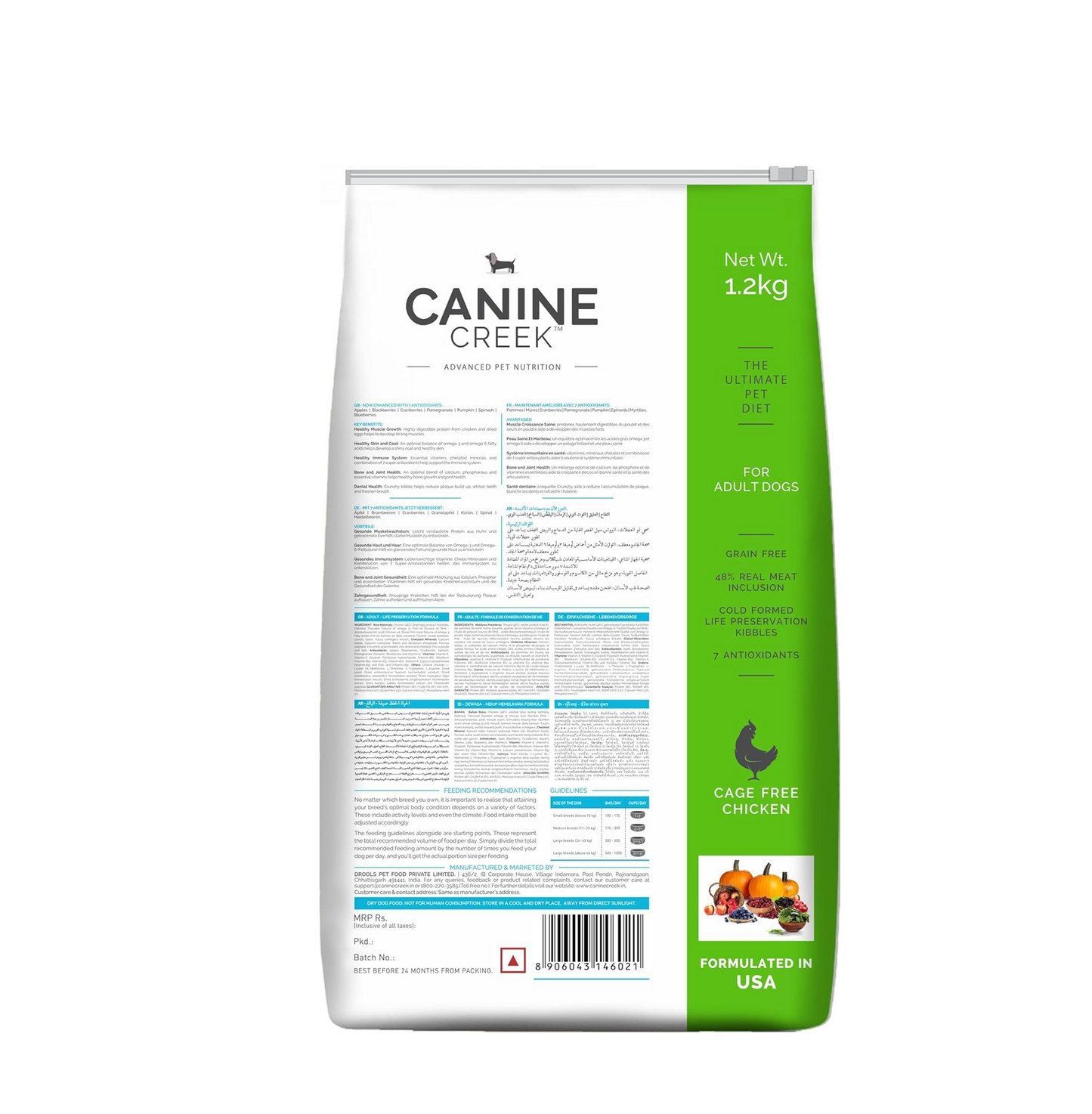 Canine Creek Ultra Premium Adult Dry Dog Food, 1.2 kg Pack