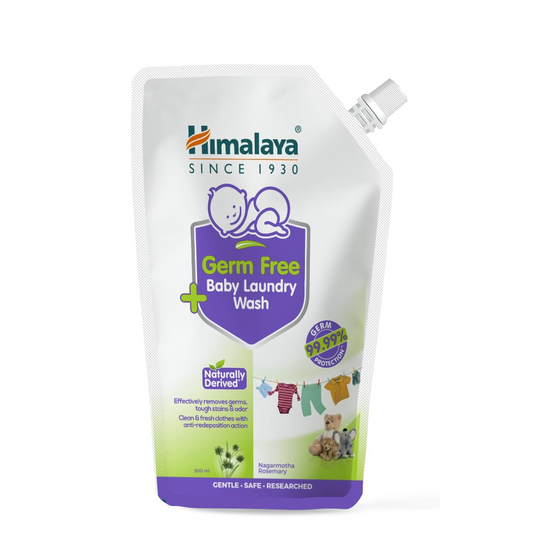 Himalaya Germ Free Baby Laundry Detergent with Plant Based Cleansers & Biodegradable Ingredients (Pouch, 500 ML)