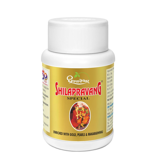 Dhootapapeshwar Shilapravang Special Tablets | Ayurvedic Solution for Strength, Stamina & Shukra Dhatu Support | Helps Attain Optimum Strength | Provides Energy & Overcomes Stress | 30 Tablets X Pack Of 1