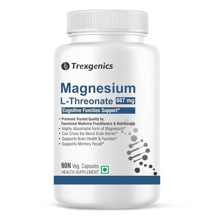 Trexgenics Magnesium L Threonate Cognitive Function & Brain Health Support (90 Veg. Capsules)