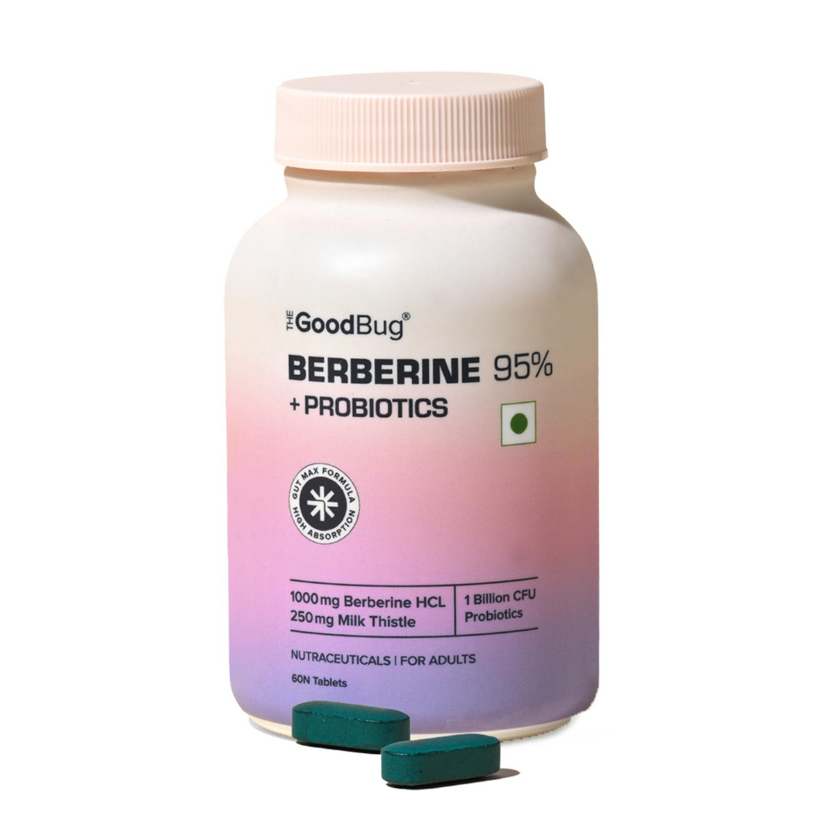 The Good Bug Berberine 95% with Probiotics | 1000 Mg | Advanced Metabolic Support with Bitter Melon & Milk Thistle | Supports Healthy Blood Sugar, Liver Function & Gut Health | 60 Tablets