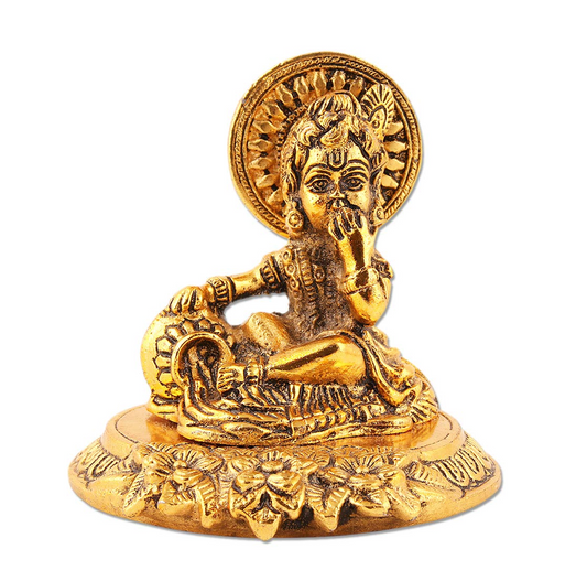 Lavanaya Silver Brand: Gold Plated Laddu Gopal God Idol Statue - Premium Showpiece with Gift Box, Perfect for Wedding, Anniversary, Birthday, Housewarming, and Corporate Gifting