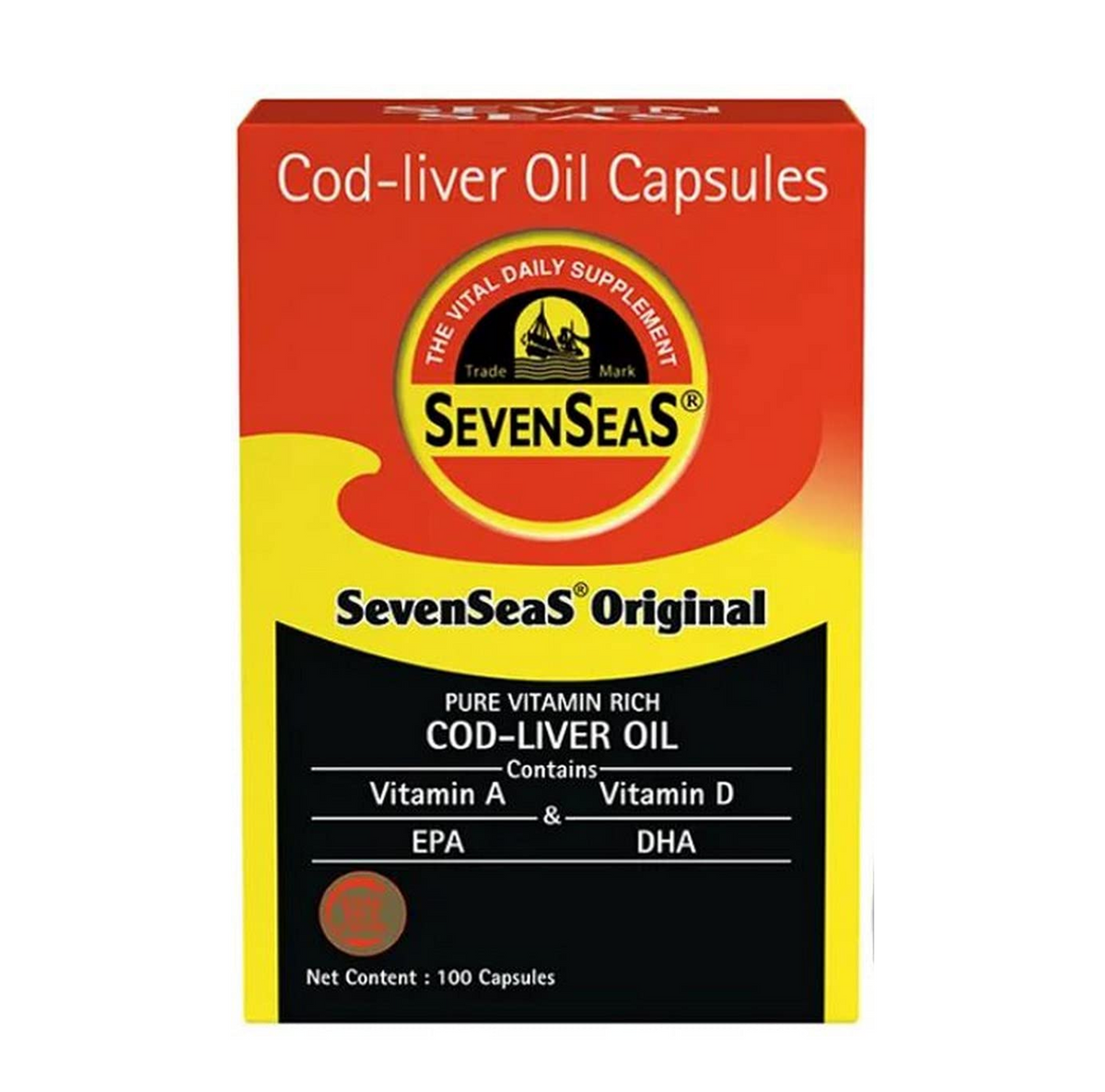 SEVEN SEAS ORIGINAL - Bottle of 100 Cod Liver Oil Capsules