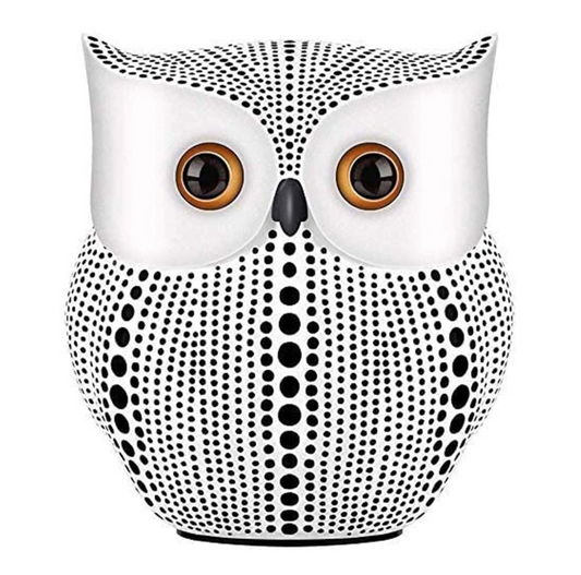 Modern Classy Lucky Owl Resin Art Figure Showpiece -(Pack of 1, White)