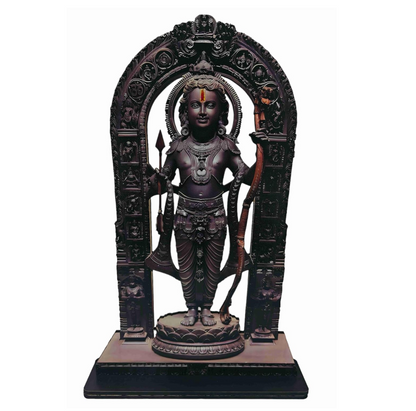 paintings Ram Lalla MDF Cutout of Ram Lalla Statue in Ayodhya Mandir (2D), Idol Home Decor, Divine Gifts, Big Size Ram Lalla Statue 8 inch x 5 inch