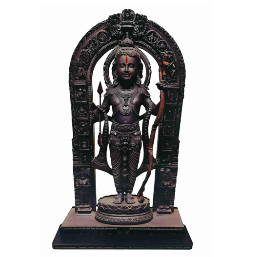 paintings Ram Lalla MDF Cutout of Ram Lalla Statue in Ayodhya Mandir (2D), Idol Home Decor, Divine Gifts, Big Size Ram Lalla Statue 8 inch x 5 inch