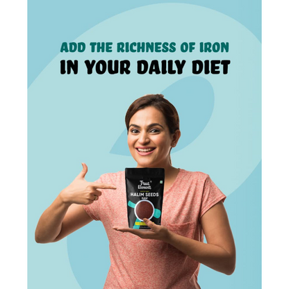 True Elements Halim Seeds 500g - Aliv Seeds | High in Fibre and Omega -3 | Garden Cress Seeds | Haleem Seed | Immunity Booster Superfood