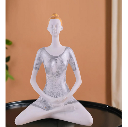 Yoga Lady Home & Office Decor Resin Fantasy Showpiece (Y900),Multicolor
