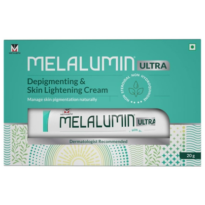 Melalumn Ultra Advanced Depigmenting - Fastest Skin Lightening cream and Radiance-Enhancing Cream with Niacinamide, Glycolic Acid, Kojic Acid, and Arbutin for Hyperpigmentation Treatment and Even Skin Tone, 20g