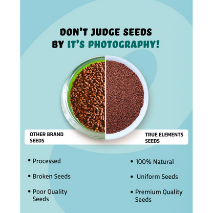 True Elements Halim Seeds 500g - Aliv Seeds | High in Fibre and Omega -3 | Garden Cress Seeds | Haleem Seed | Immunity Booster Superfood