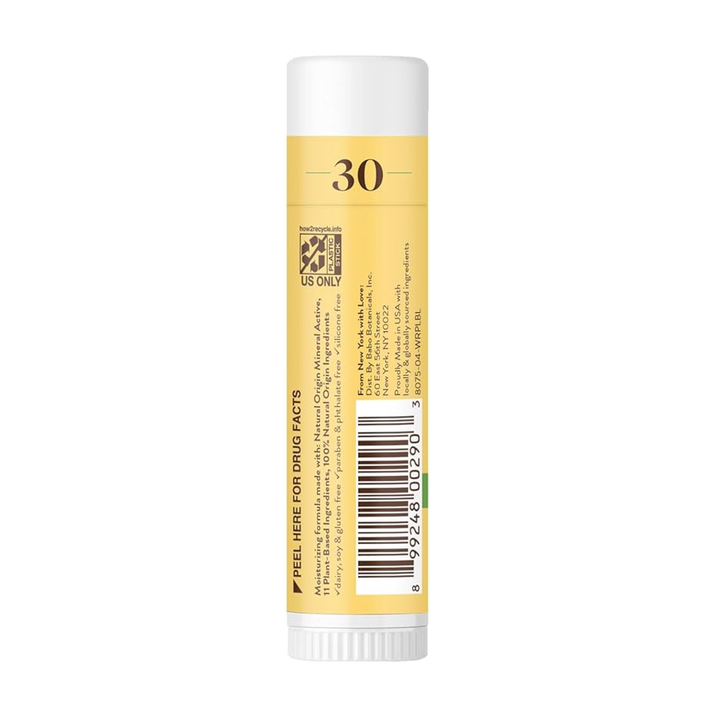 Babo Botanicals Sheer Zinc Mineral Sunscreen Sport Stick SPF30- Natural Zinc Oxide- Shea Butter- Fragrance-Free - Water Resistant - Made Safe Certified
