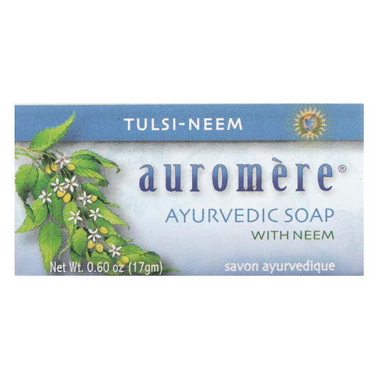 Auromere Ayurvedic Bar Soap with Neem, Tulsi-Neem, 0.6 oz (17 gm)