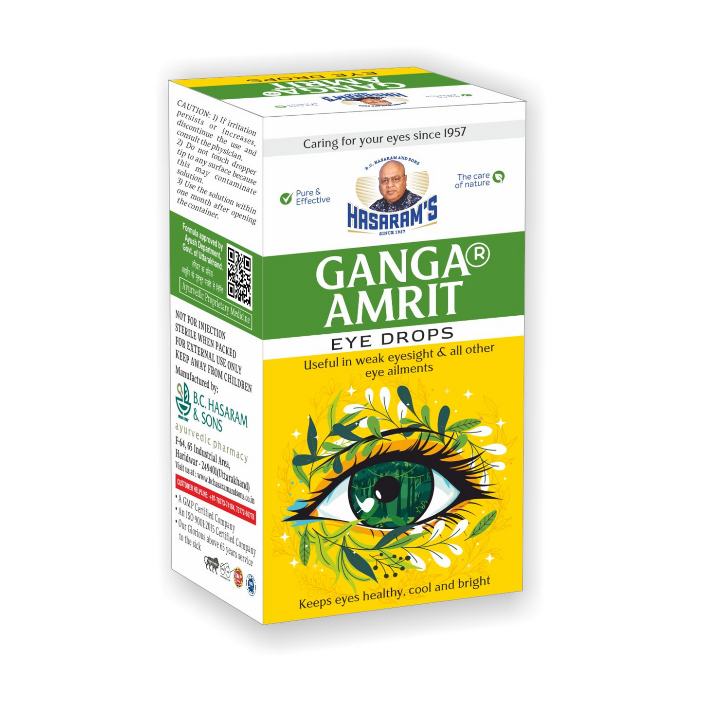 Kesri Marham Ganga Amrit Eye Drop, Organic, Natural & Pure Herbs, Ayurvedic Eye Drops For Refreshing, Fights Dry Eyes,(15ml)