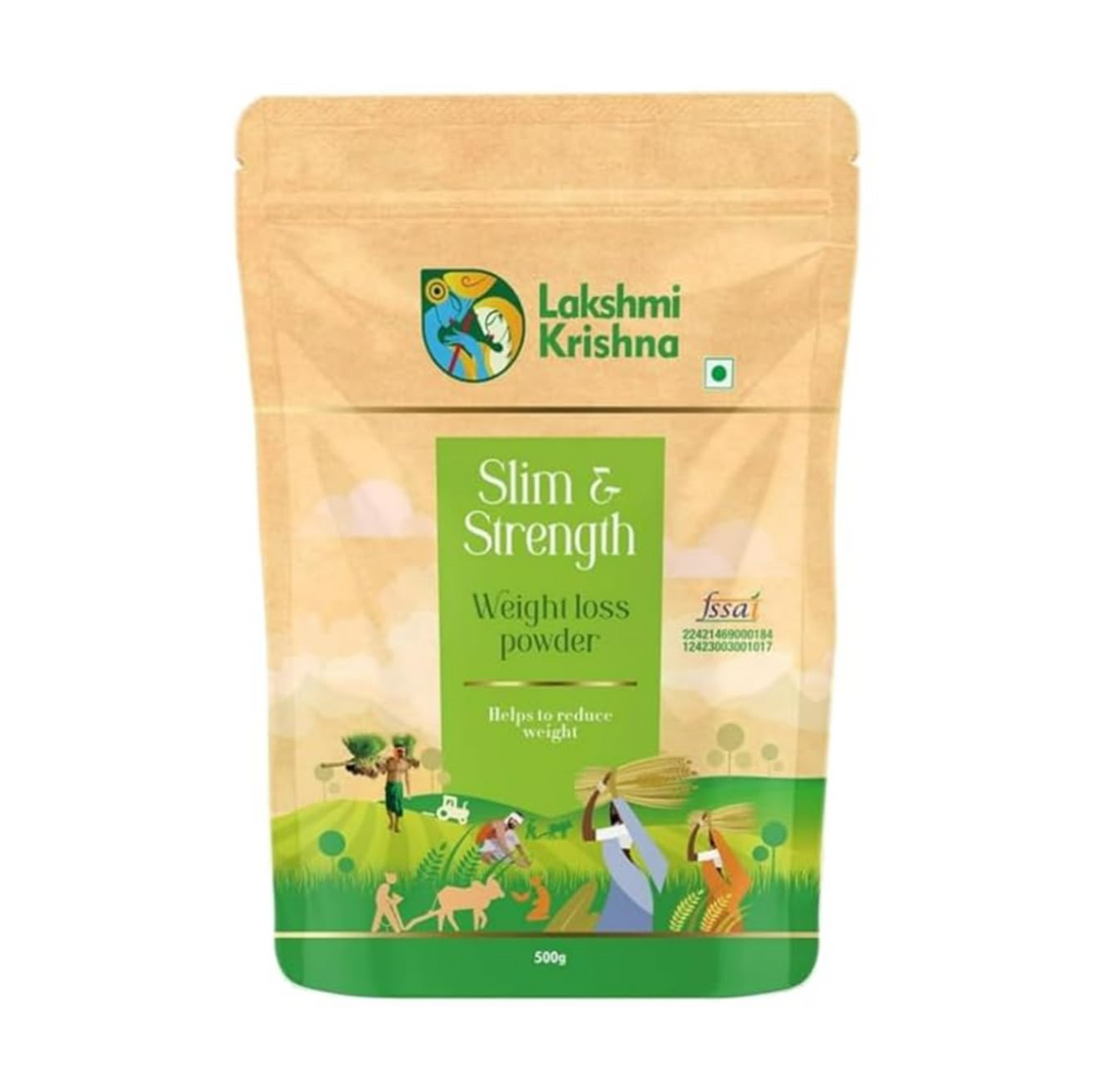 Lakshmi Krishna Naturals Slim & Strength Weight Loss Powder 500g | Natural Weight Management & Energy Boost Formula | Supports Metabolism & Enhances Muscle Tone | Sugar-Free & Plant-Based