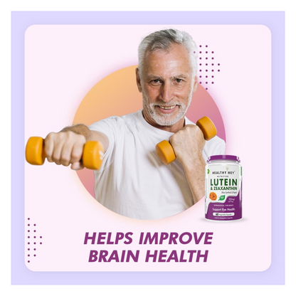 HealthyHey Nutrition Natural Lutein 10mg with 2mg Zeaxanthin - Support Eye Health - 60 Veg. Capsules
