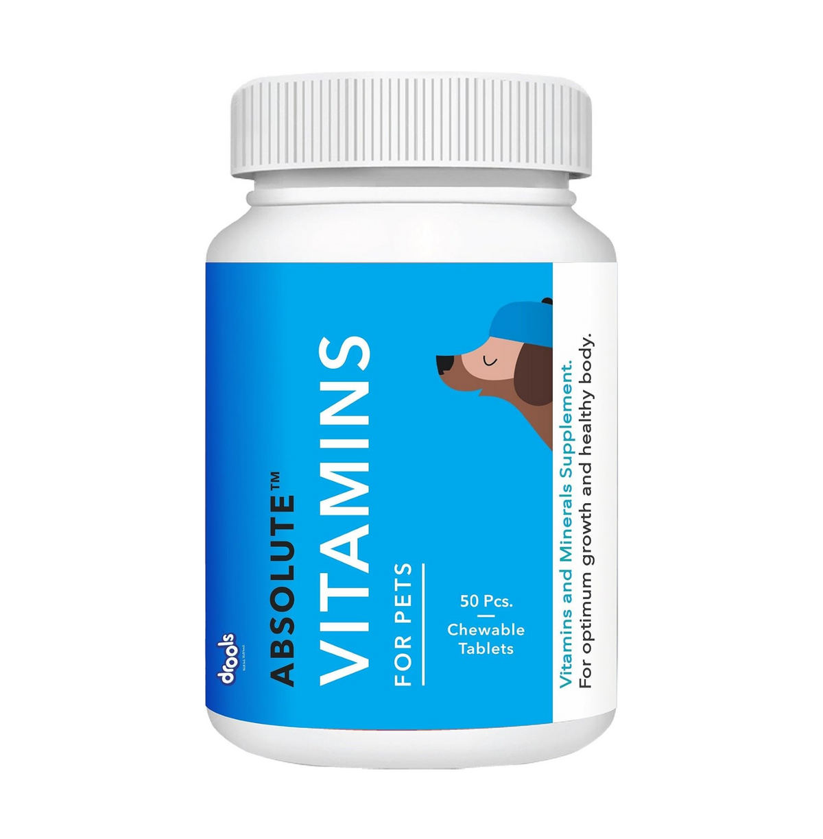Drools Absolute Vitamin Tablet- Dog Supplement, 50 Pieces