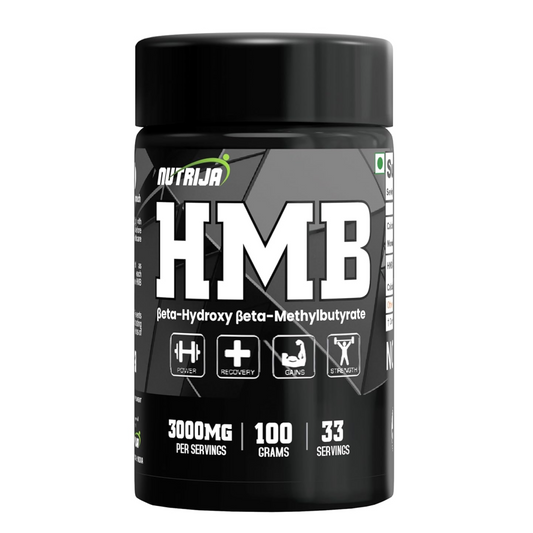 NutriJa HMB Powder (Beta-Hydroxy Beta-Methylbutyrate) 100 Grams - Pure HMB | Prevents Muscle Breakdown, Faster Recovery, Strength