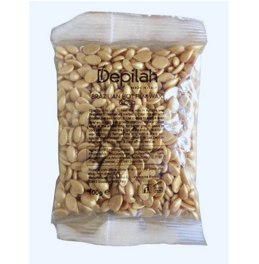 Brazilian Wax - 100gm Golden Stripless Wax Beans - Hair Removal Wax for Face & Body - Brazilian Face Wax for Women
