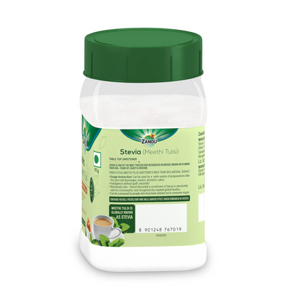 Zandu Stevia Meethi Tulsi Powder- A Healthier Substitute for Sugar |Helps Maintain Healthy Sugar Levels & Healthy Weight (100 g Powder)