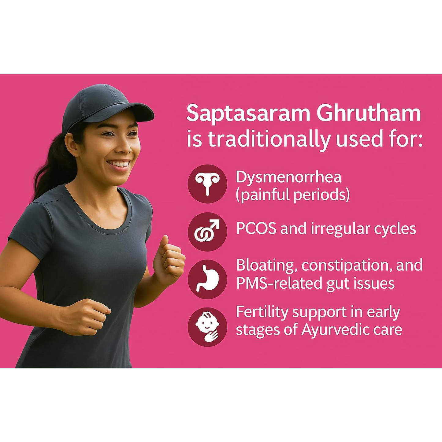 BBETTER FemiUrja | Ayurvedic Menstrual Health Support with Saptasaram Ghrutham – Hormonal Balance, PMS Relief & Digestive Support – 60 Softgels