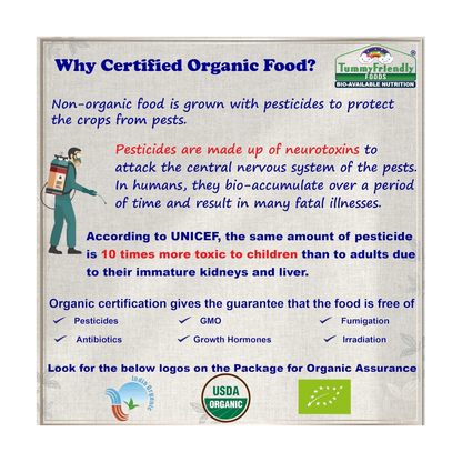 TummyFriendly Foods Certified Organic Sprouted Ragi Flour For Little Ones. Made of Organic Sprouted Ragi Powder , Baby Cereal for 6-12 months. Shelf Life 6 Month | 200g
