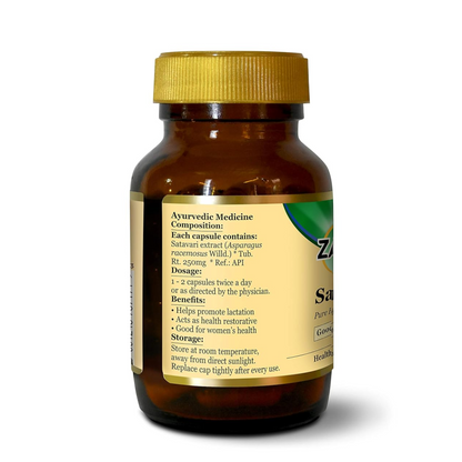 Zandu Satavari Capsules, With Natural Satavari Extracts, Useful for Women's Wellness - 60 Veg Capsules