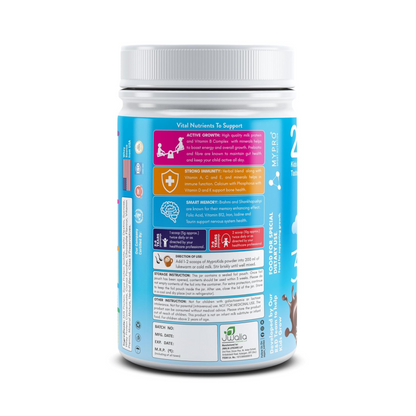 Mypro Sport Nutrition Protein Drink Powder Mypro Kids Grow And Gain (3 Benefits Active+ Strong+Smart For Kids) Drink Supplement Powder for Growing Children- 400 Gm
