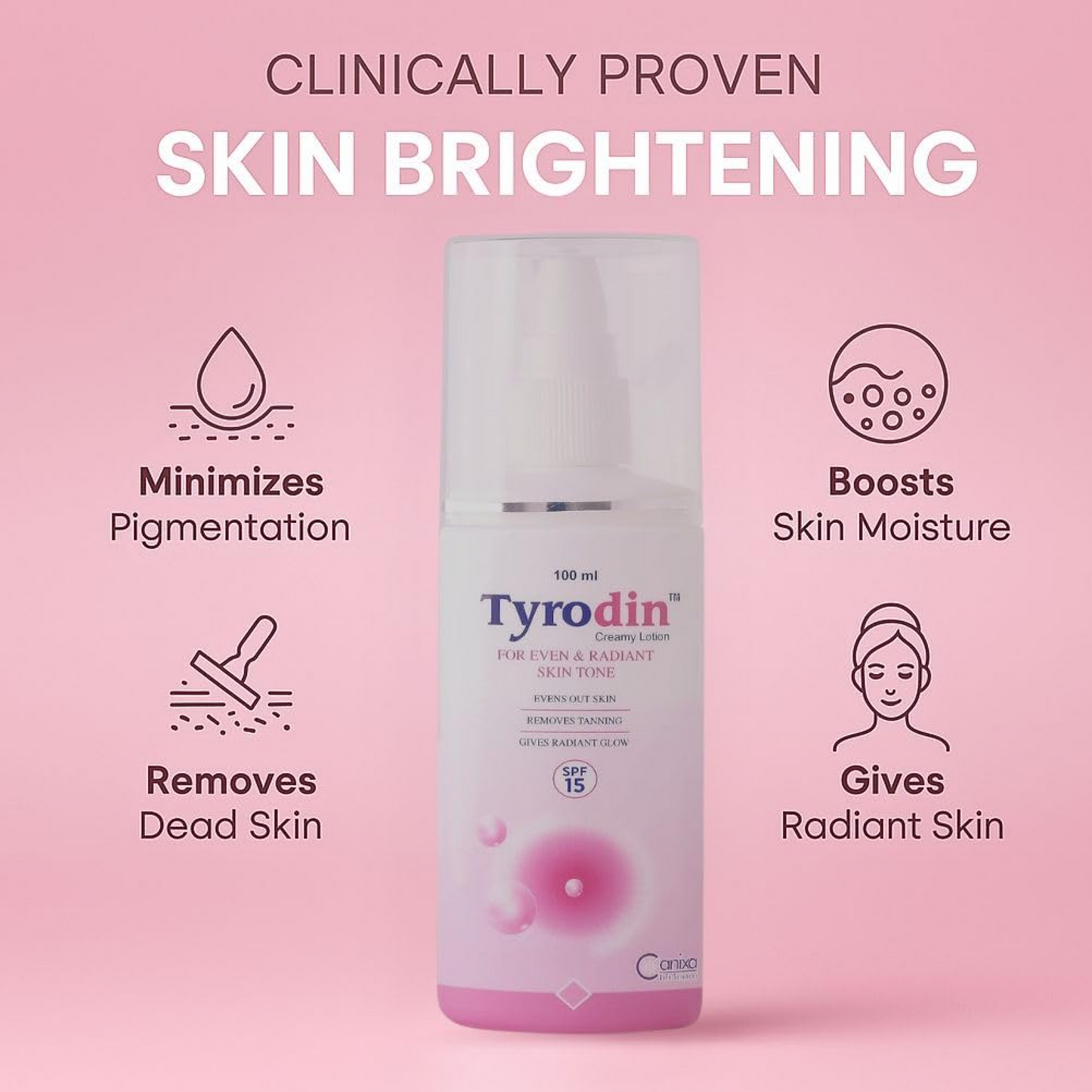 Tyro din Creamy Lotion SPF 15 for Even and Radiant Skin, 100ml