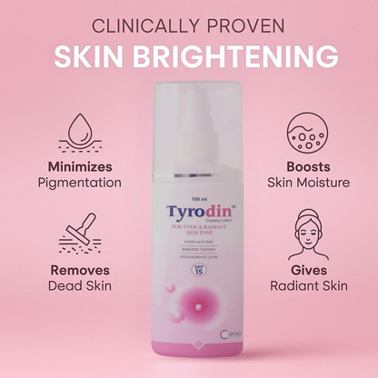 Tyro din Creamy Lotion SPF 15 for Even and Radiant Skin, 100ml
